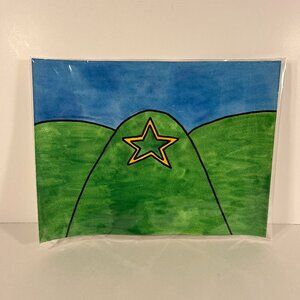 Palmer Lake Star Palmer Lake Colorado Watercolor Painting 12in x 9in NWT